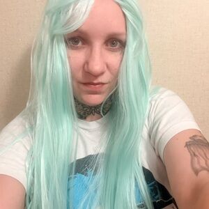 Mint Green Long Wig